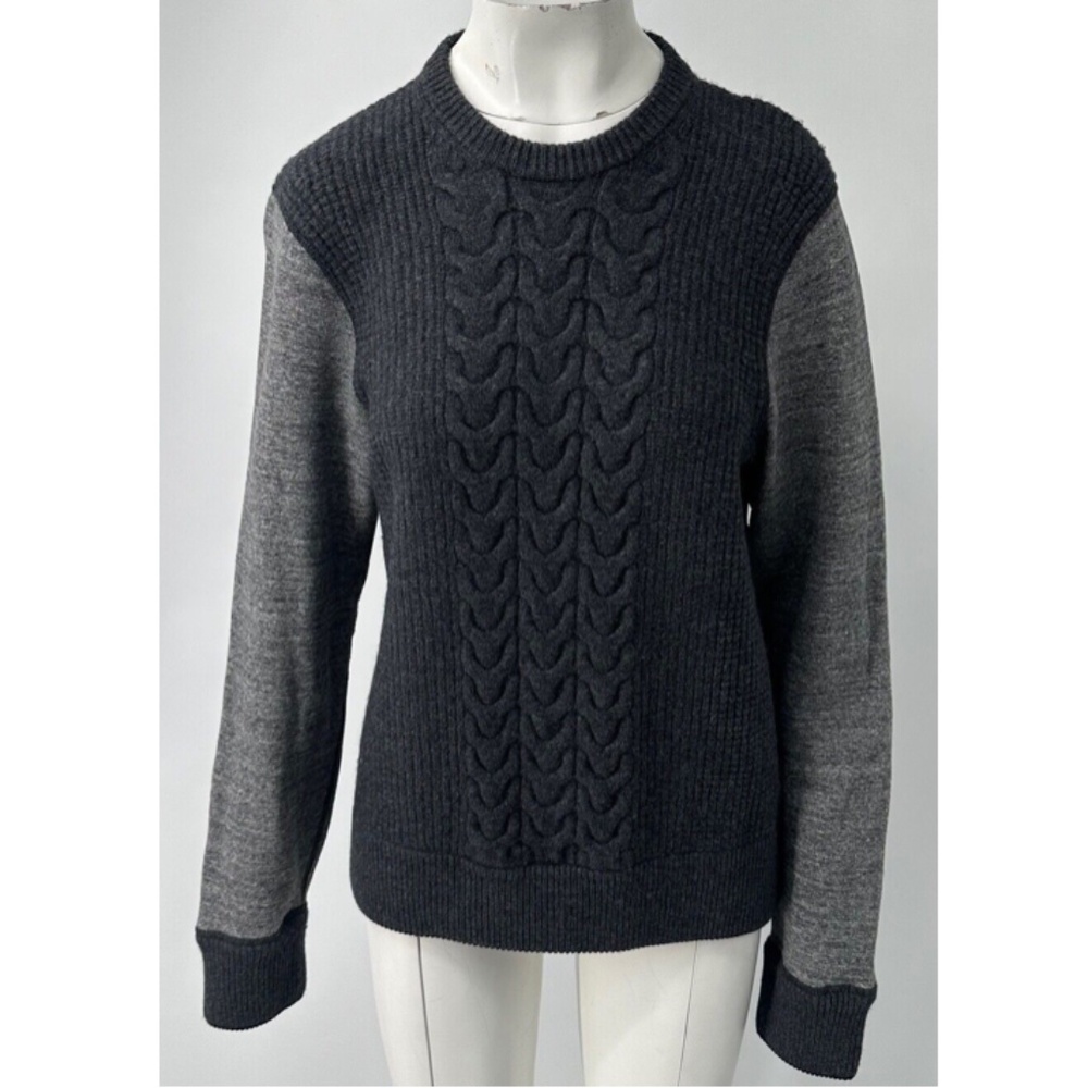 Rag & Bone Color-Block Gray Cable Knit Long Sleev… - image 1